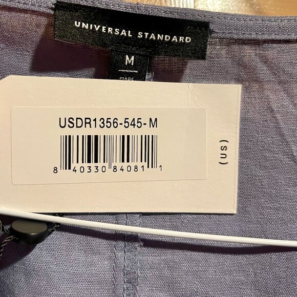 Universal Standard Linen Blend Wrap Shirt Dress Denim/Blue Size M (18/20) NWT - Picture 6 of 6